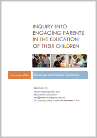 Inquiry into engaging parents in the education of their children